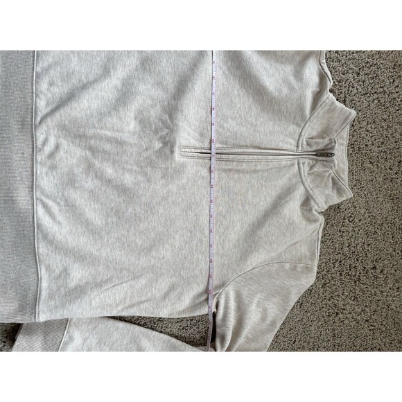 Travis Mathew Women's Cloud Fleece 1/2 Zip Pullover Beige Large Sweatshirt - Picture 8 of 10
